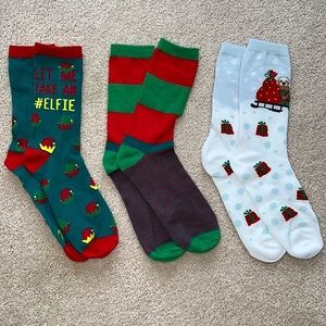 Christmas Crew Sock Bundle (3 Pairs)